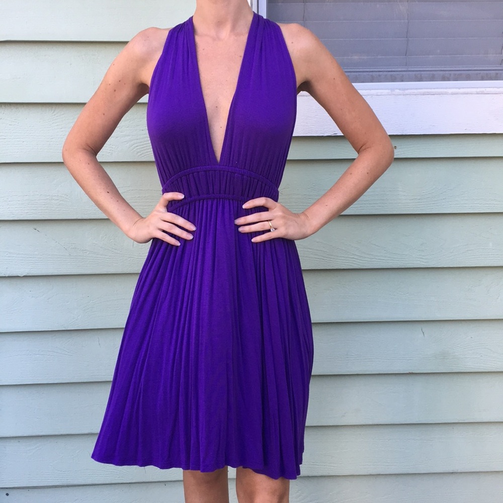 Dark purple mini dress